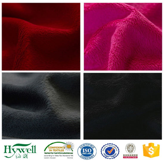 Polyester Velboa Plush Pattern S Brushing Knitted Fabric